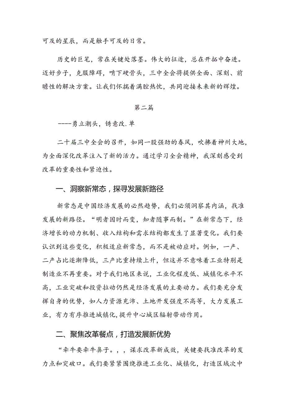 关于开展学习2024二十三中全会发言材料及心得感悟八篇.docx_第3页