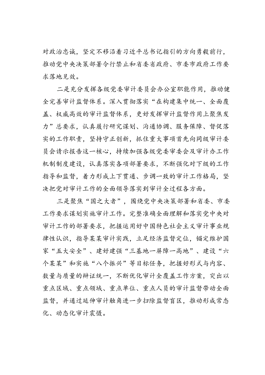 某某市审计局局长在2024年全市审计监督工作专题会上的讲话.docx_第2页