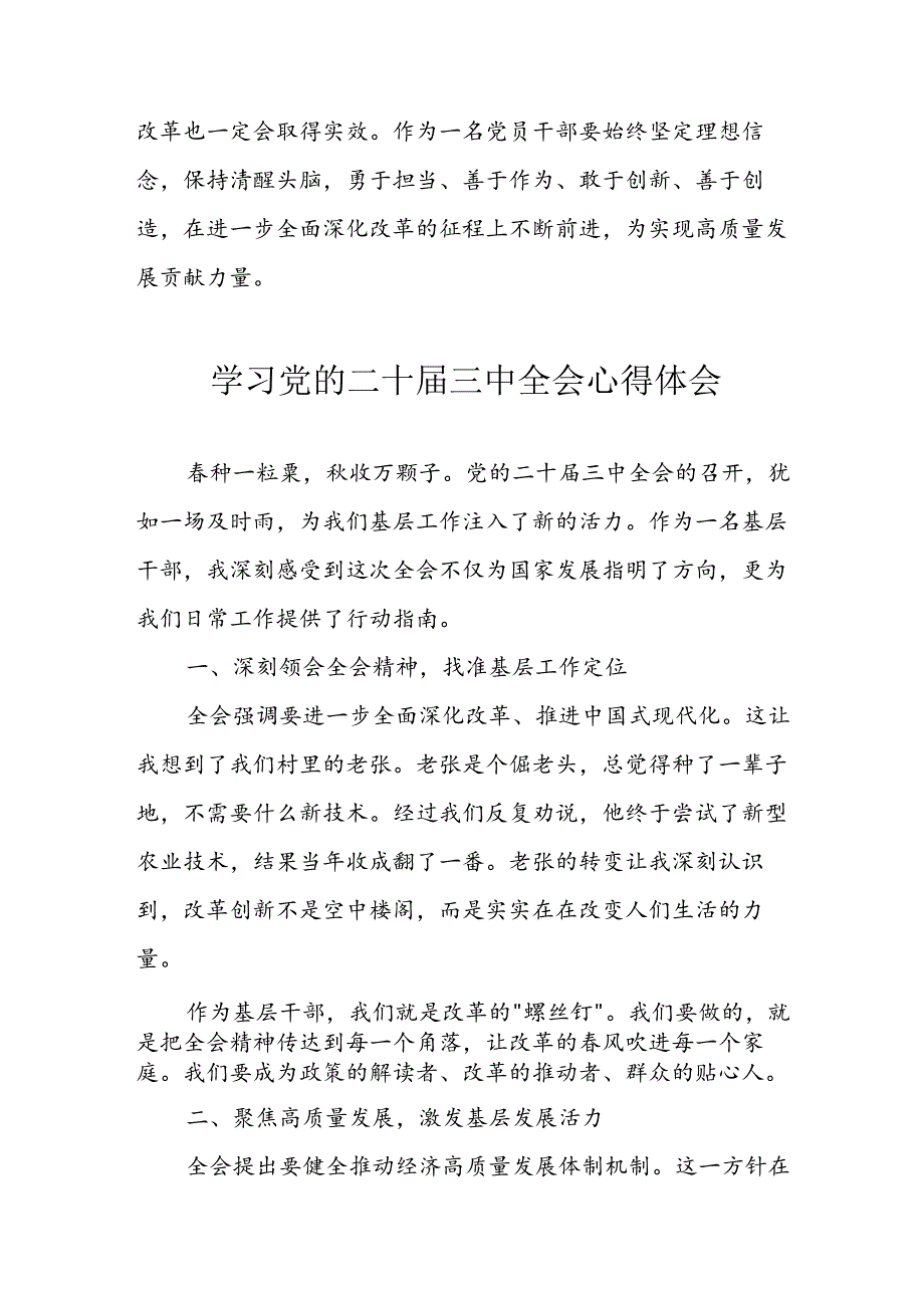 学习2024年学习党的二十三中全会个人心得感悟 （4份）87.docx_第3页