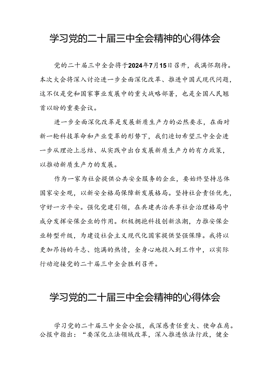 学习2024年二十三中全会精神心得体会十七篇.docx_第3页