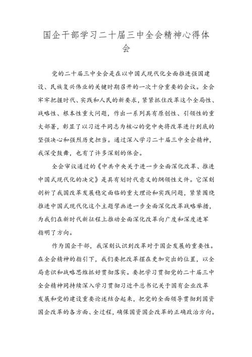 2024年党员干部学习二十三中全会精神心得体会 五篇.docx