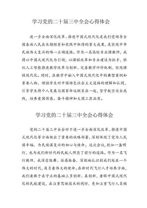 学习2024年党的二十三中全会心得体会 （10份）85.docx