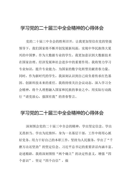 学习党的二十三中全会心得感悟交流发言材料二十六篇.docx