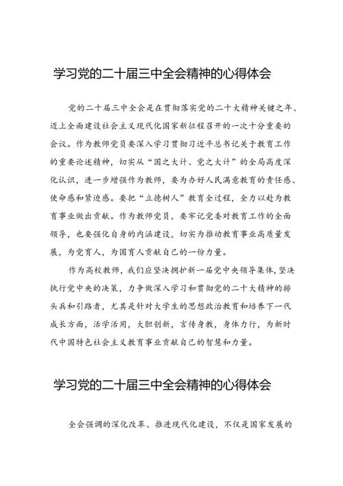 党员干部二十三中全会精神学习体会模板28篇.docx
