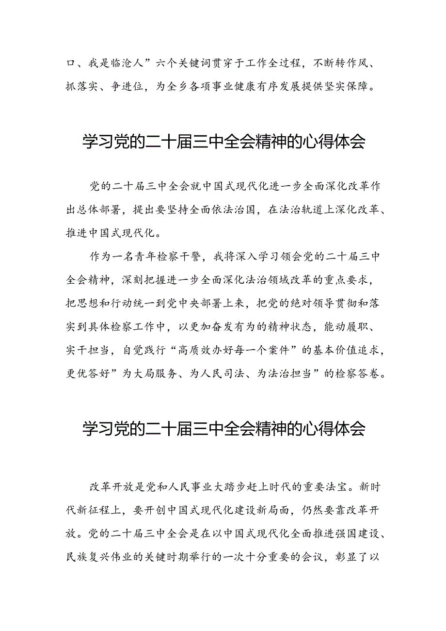 2024年党的二十三中全会精神学习体会交流发言稿精品三十篇.docx_第3页