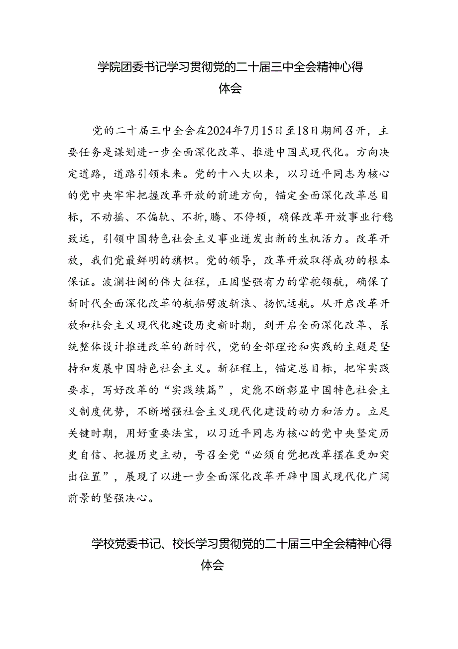 （8篇）学院党总支书记学习贯彻党的二十三中全会精神心得体会（精选）.docx_第3页