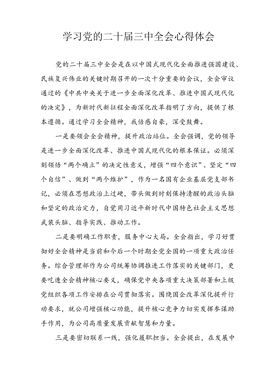 学习2024年学习党的二十三中全会个人心得体会 合计15份.docx_第2页