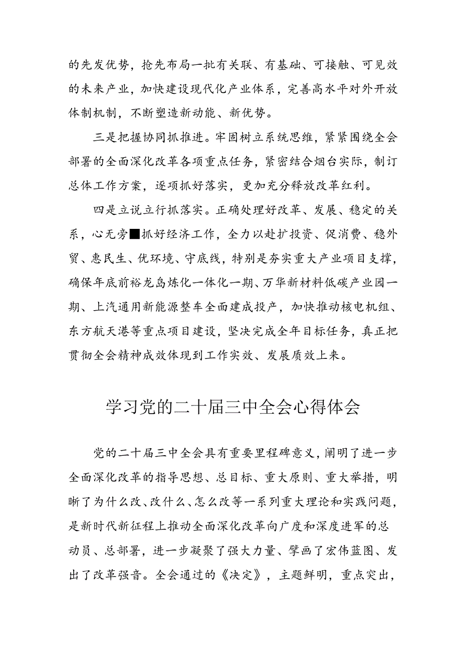 学习2024年学习党的二十三中全会个人心得体会 合计4份.docx_第2页