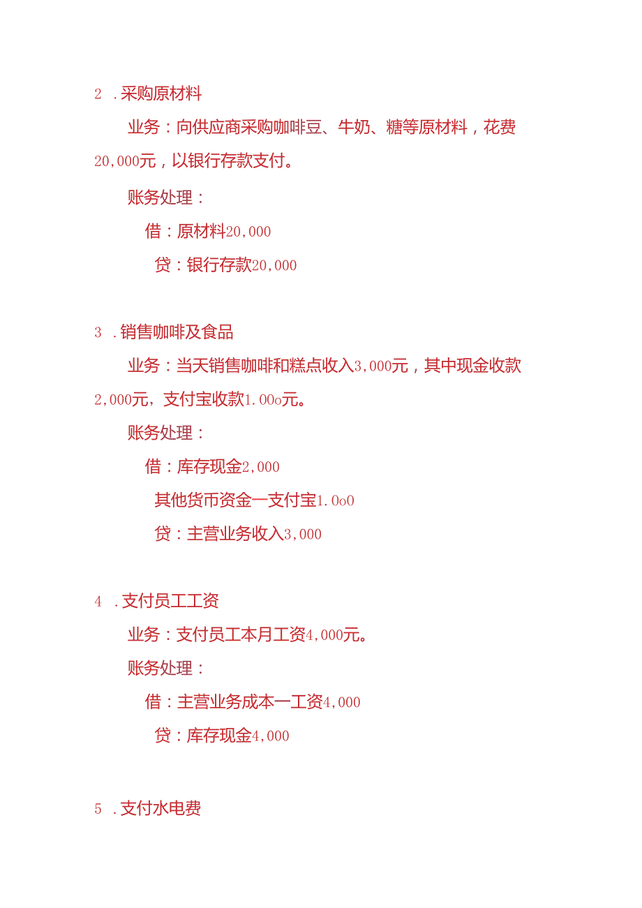 做账实操咖啡店会计账务处理的实例.docx_第2页