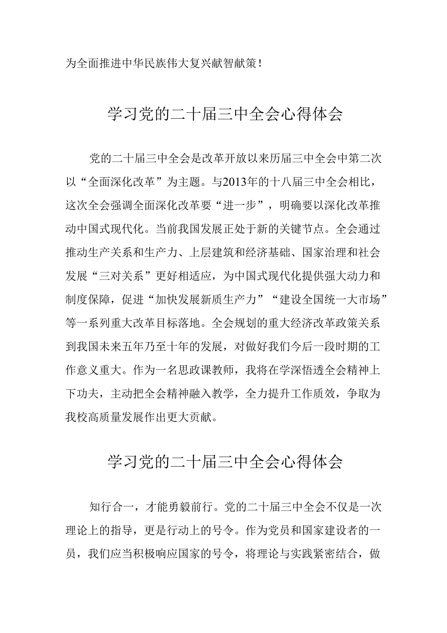 2024年学习党的二十三中全会个人心得体会 合计12份.docx_第3页