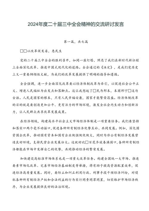2024二十三中全会精神的交流研讨发言.docx
