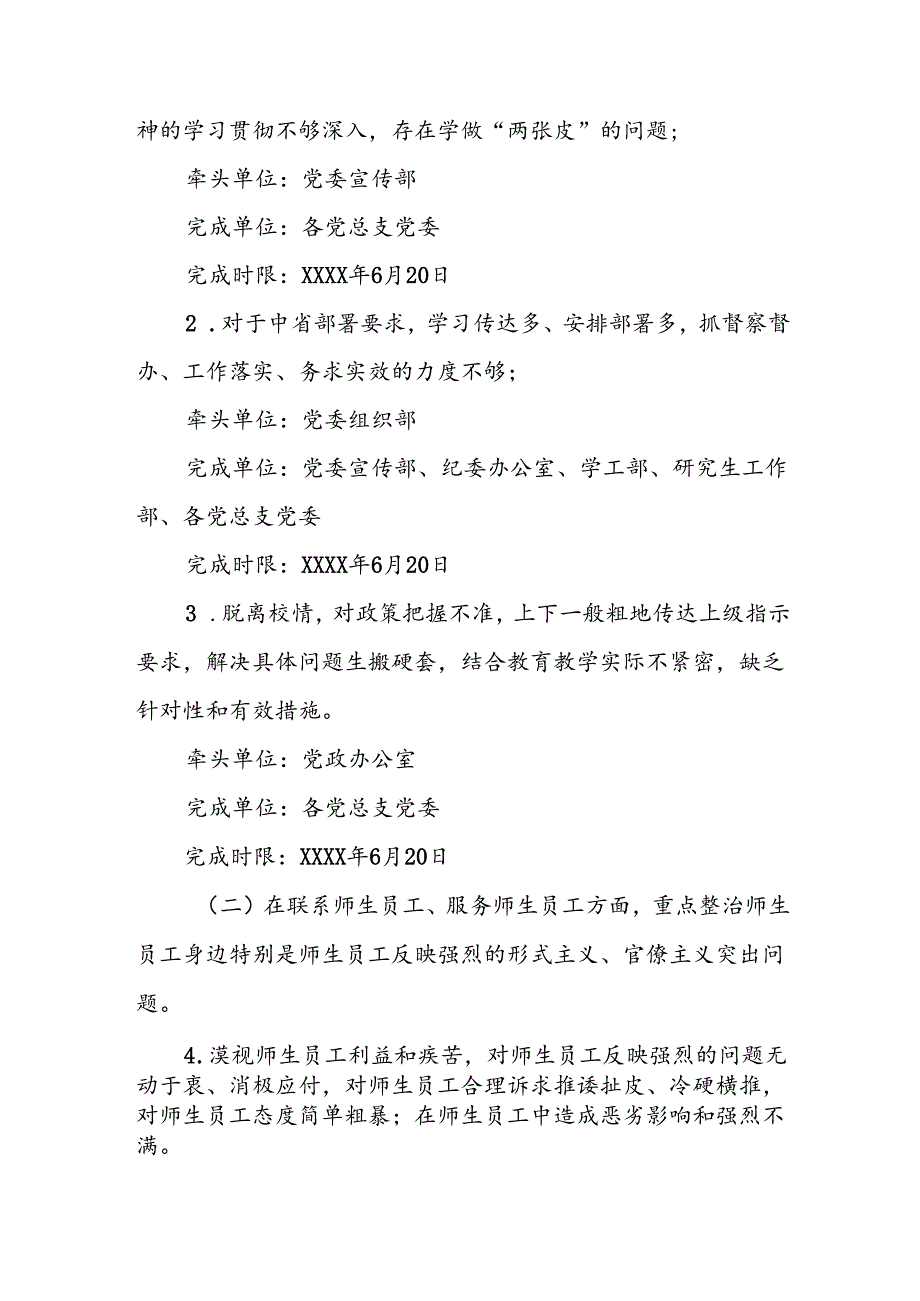 学校关于集中整治形式主义、官僚主义的实施方案.docx_第3页