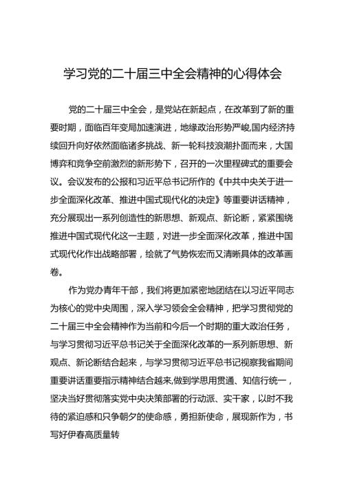 党员干部2024年关于党的二十三中全会精神最新版心得体会发言稿28篇.docx