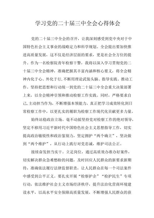 学习2024年学习党的二十三中全会个人心得体会 （6份）.docx