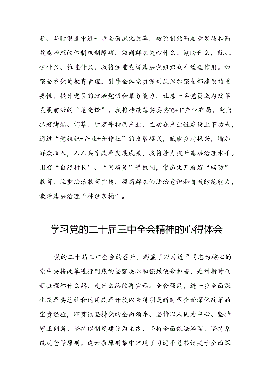 2024年党的二十三中全会精神学习体会样本28篇.docx_第2页