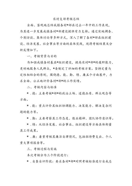 农村支部考核总结.docx
