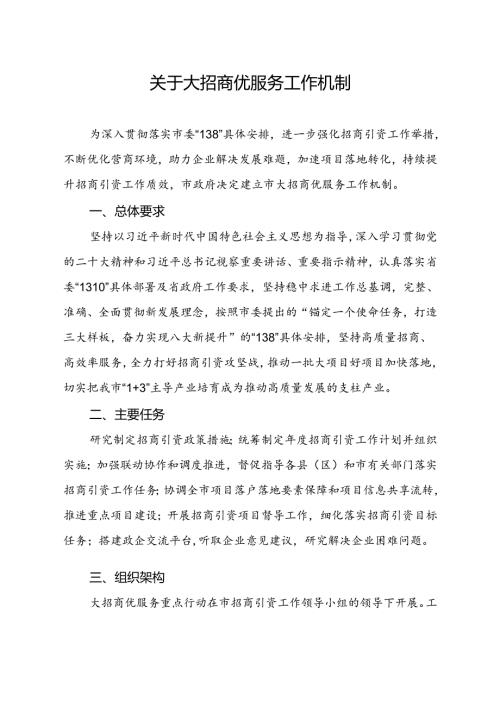 关于大招商优服务工作机制.docx