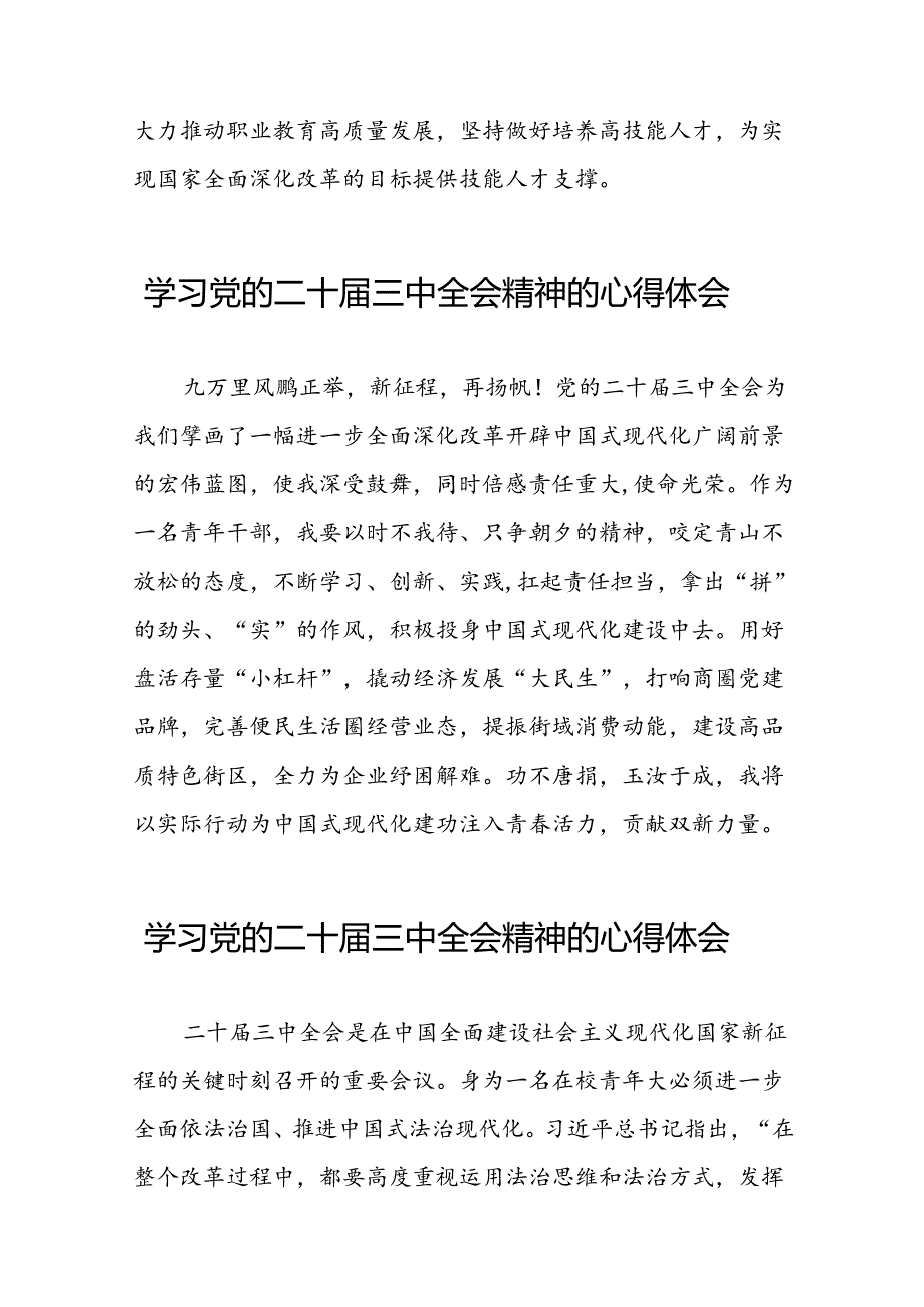 关于2024年党的二十三中全会精神的学习体会交流发言五十五篇.docx_第2页