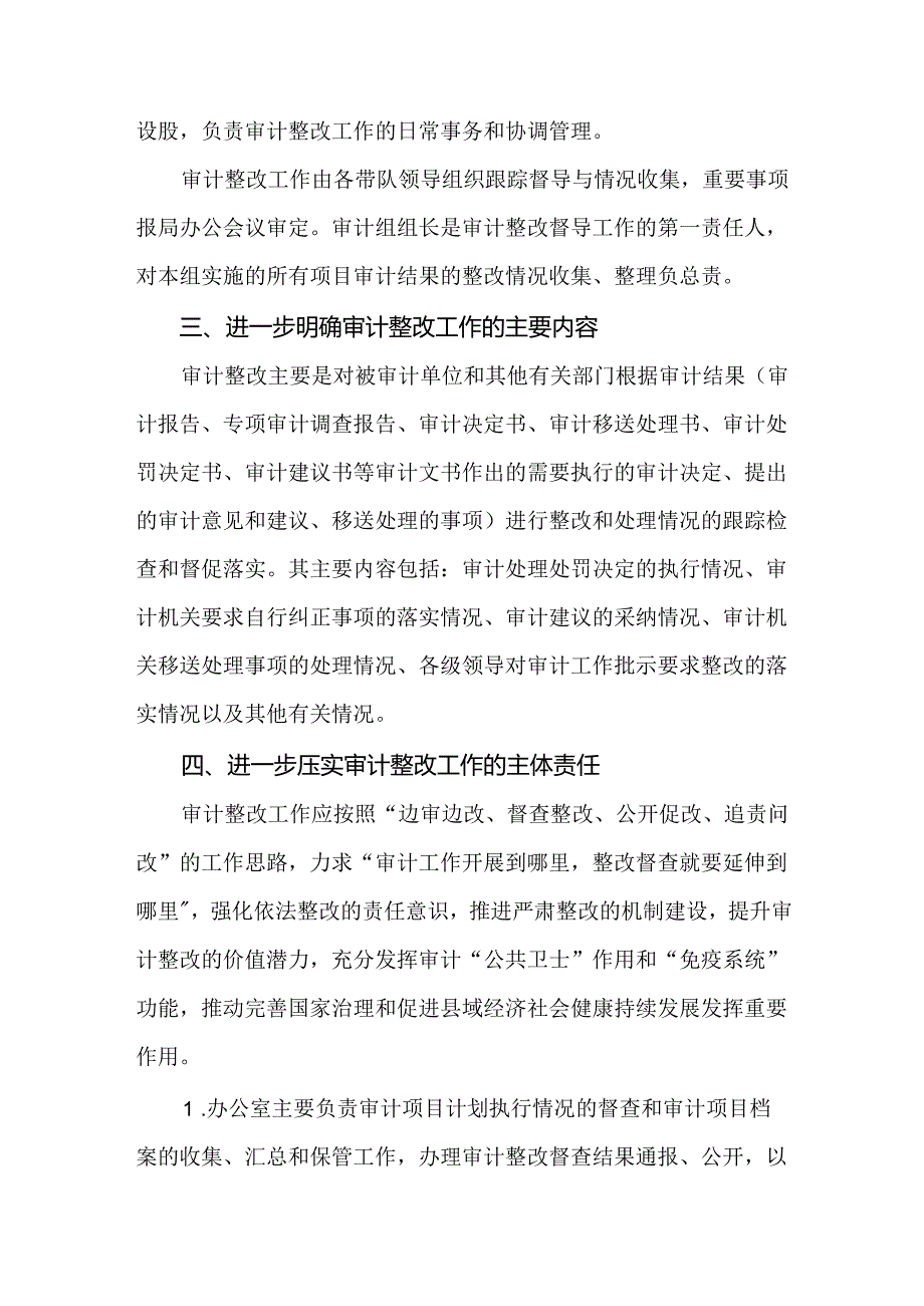 关于进一步规范和加强审计整改工作的实施方案.docx_第2页