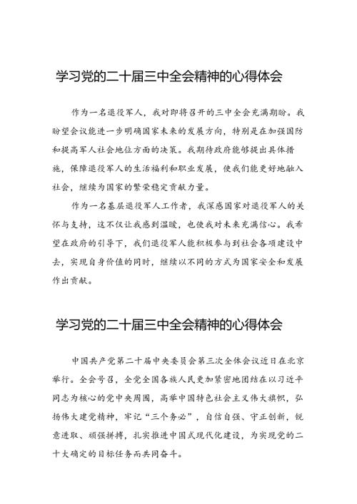 学习二十三中全会精神心得体会精选模板三十篇.docx