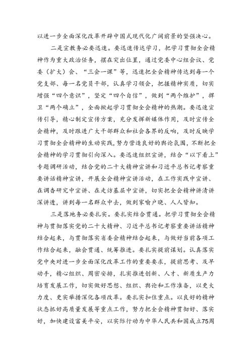 （10篇）理论学习中心组二十三中全会精神专题研讨交流发言样例.docx