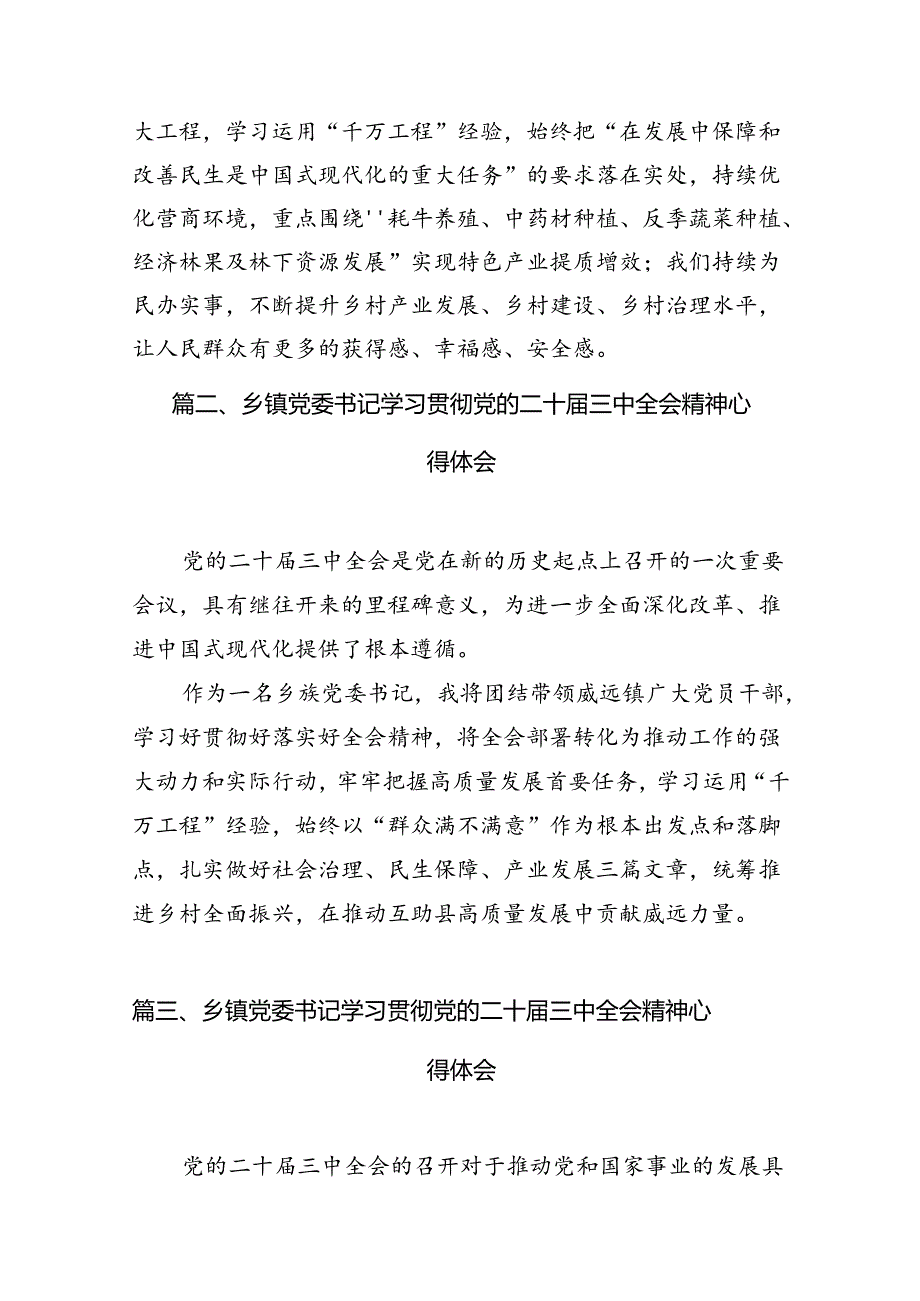 基层镇党委书记学习二十三中全会精神心得体会7篇（精选版）.docx_第2页