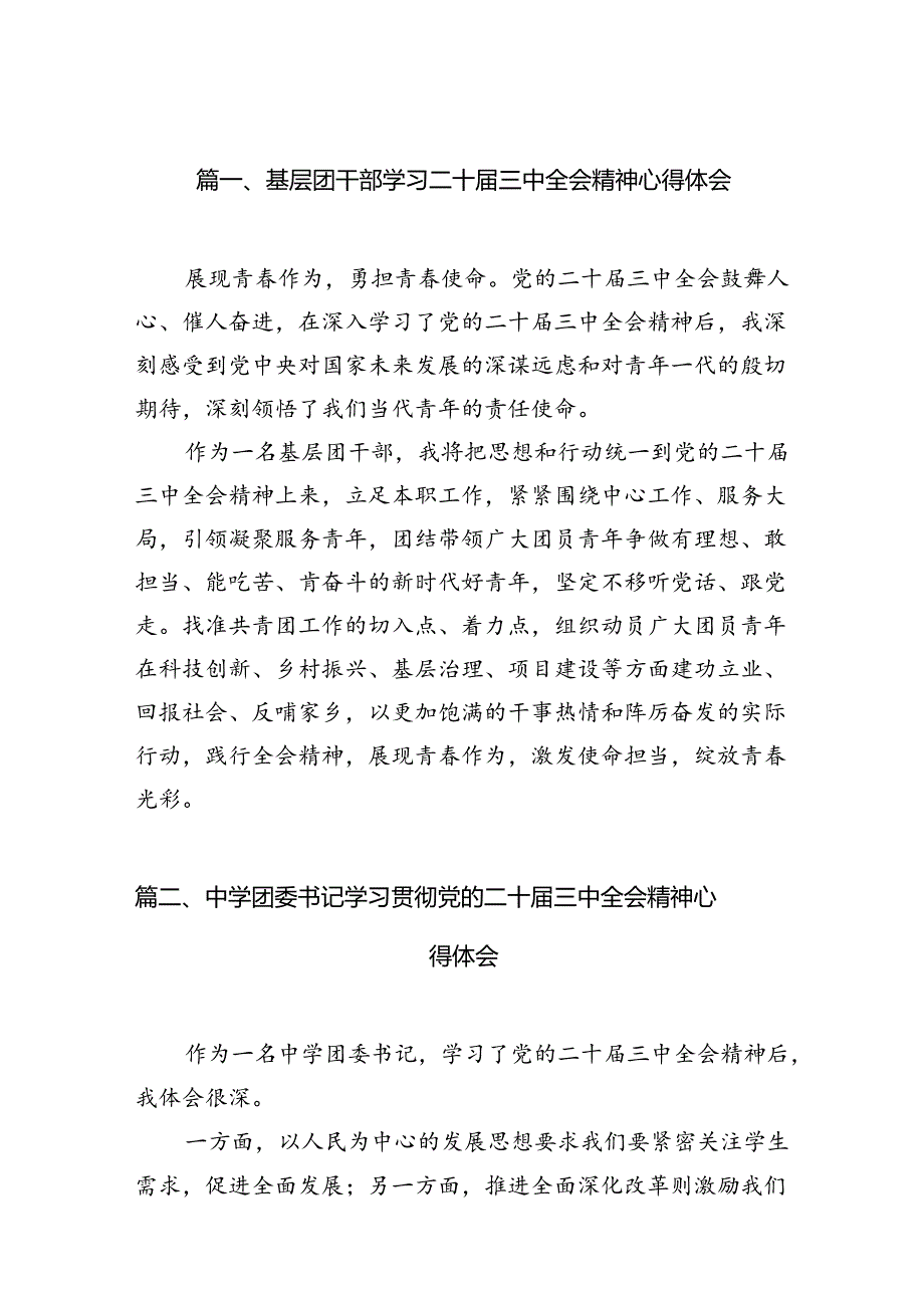 基层团干部学习二十三中全会精神心得体会12篇（精选）.docx_第2页