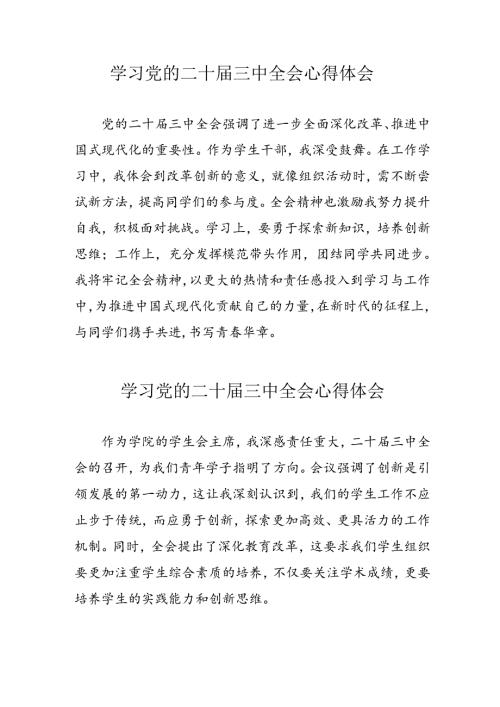 学习2024年党的二十三中全会心得体会 （11份）94.docx