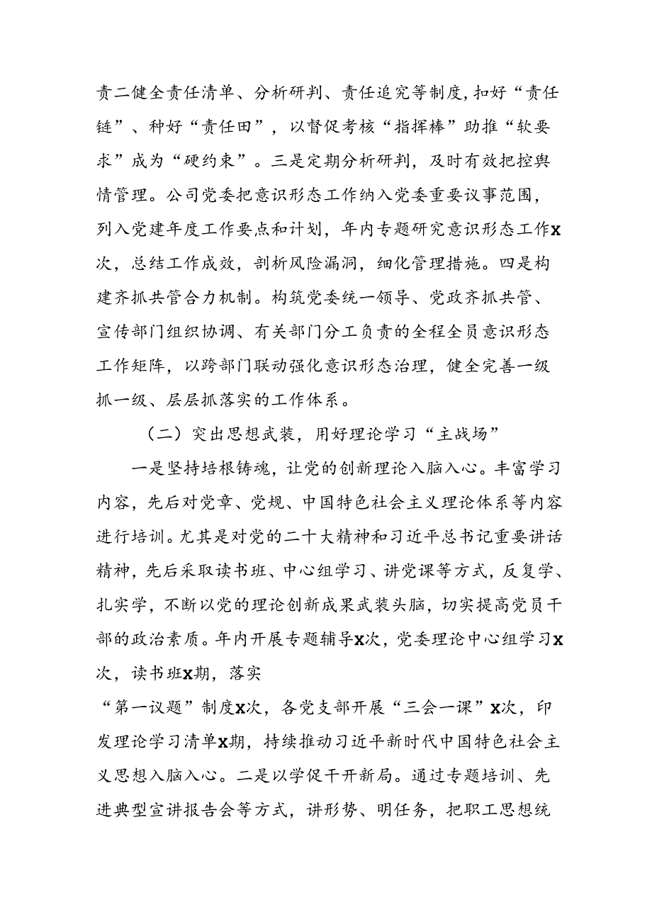2024年开展上半年党支部意识形态情况工作汇报 汇编10份.docx_第2页