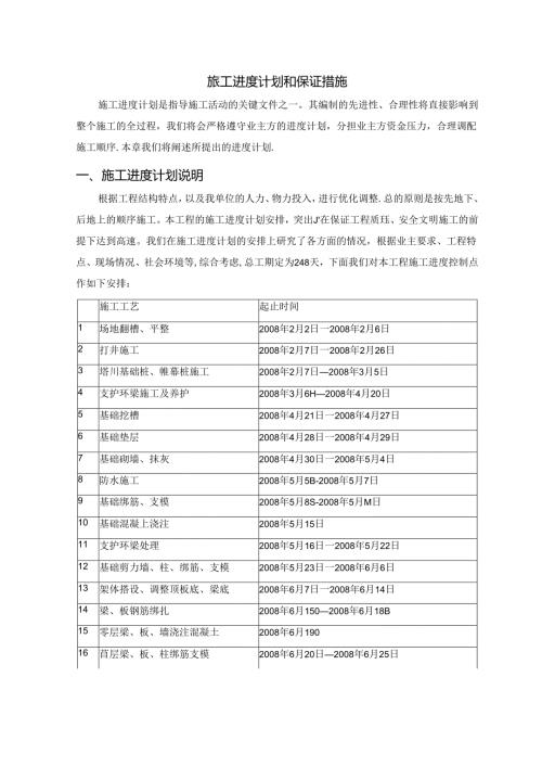 施工进度计划和保证措施.docx