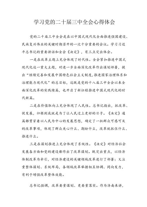 学习2024年学习党的二十三中全会个人心得感悟 汇编6份.docx