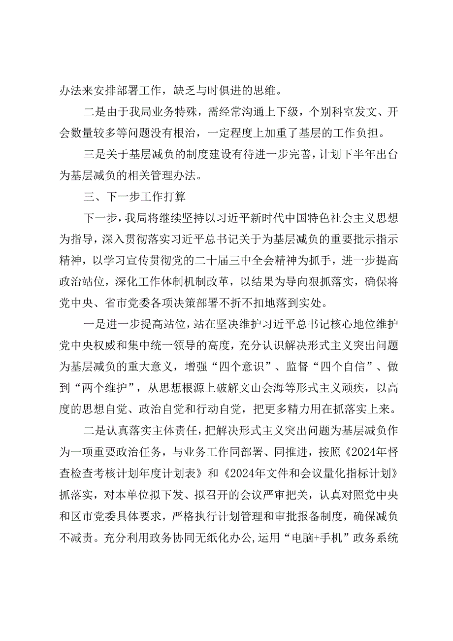 2024年为基层减负整治形式主义工作总结+2024年8月份主题党日活动方案.docx_第3页