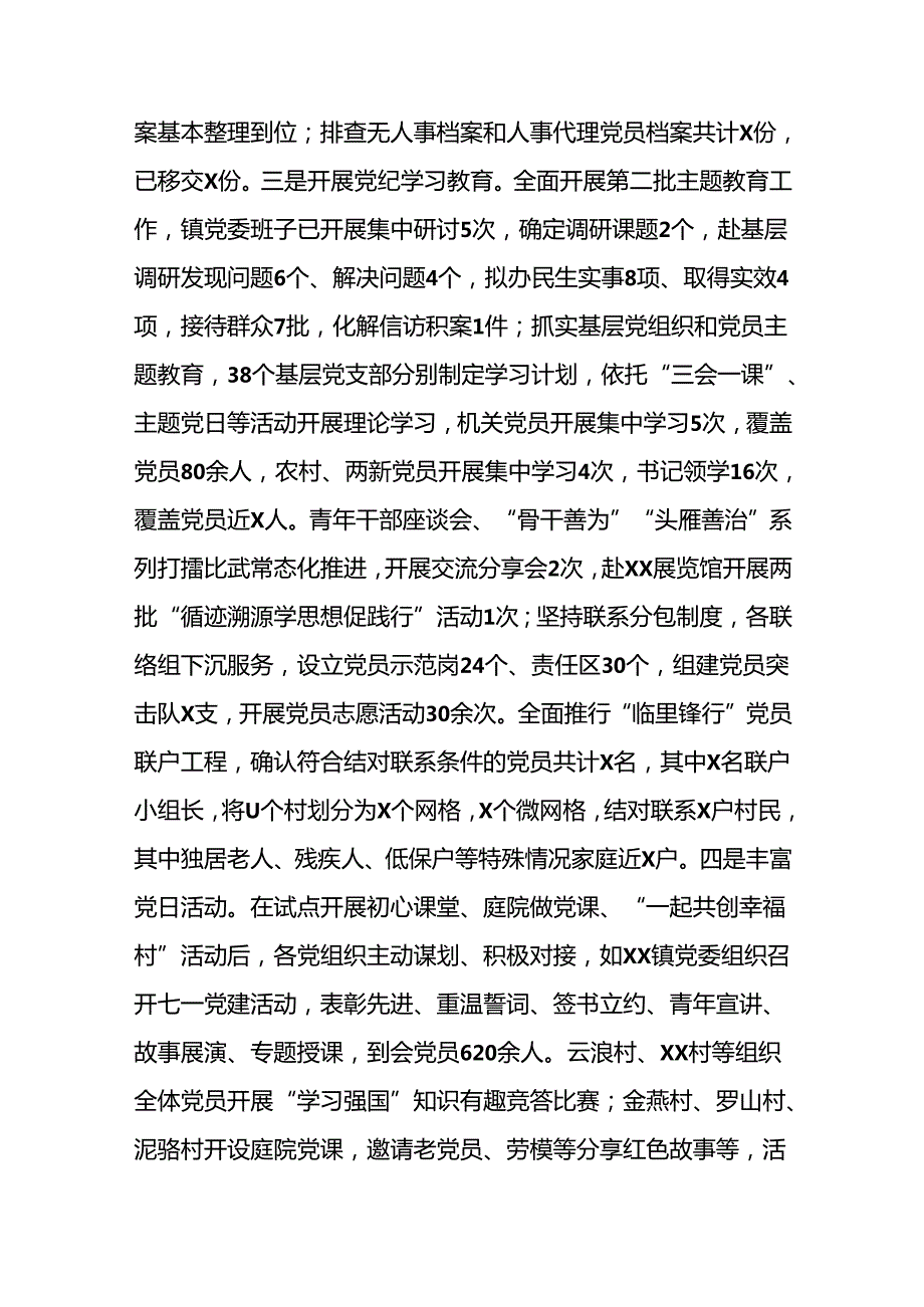 XX乡镇党建工作办公室2024工作总结.docx_第2页