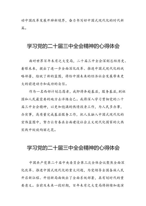 学习党的二十三中全会心得感悟三十篇.docx