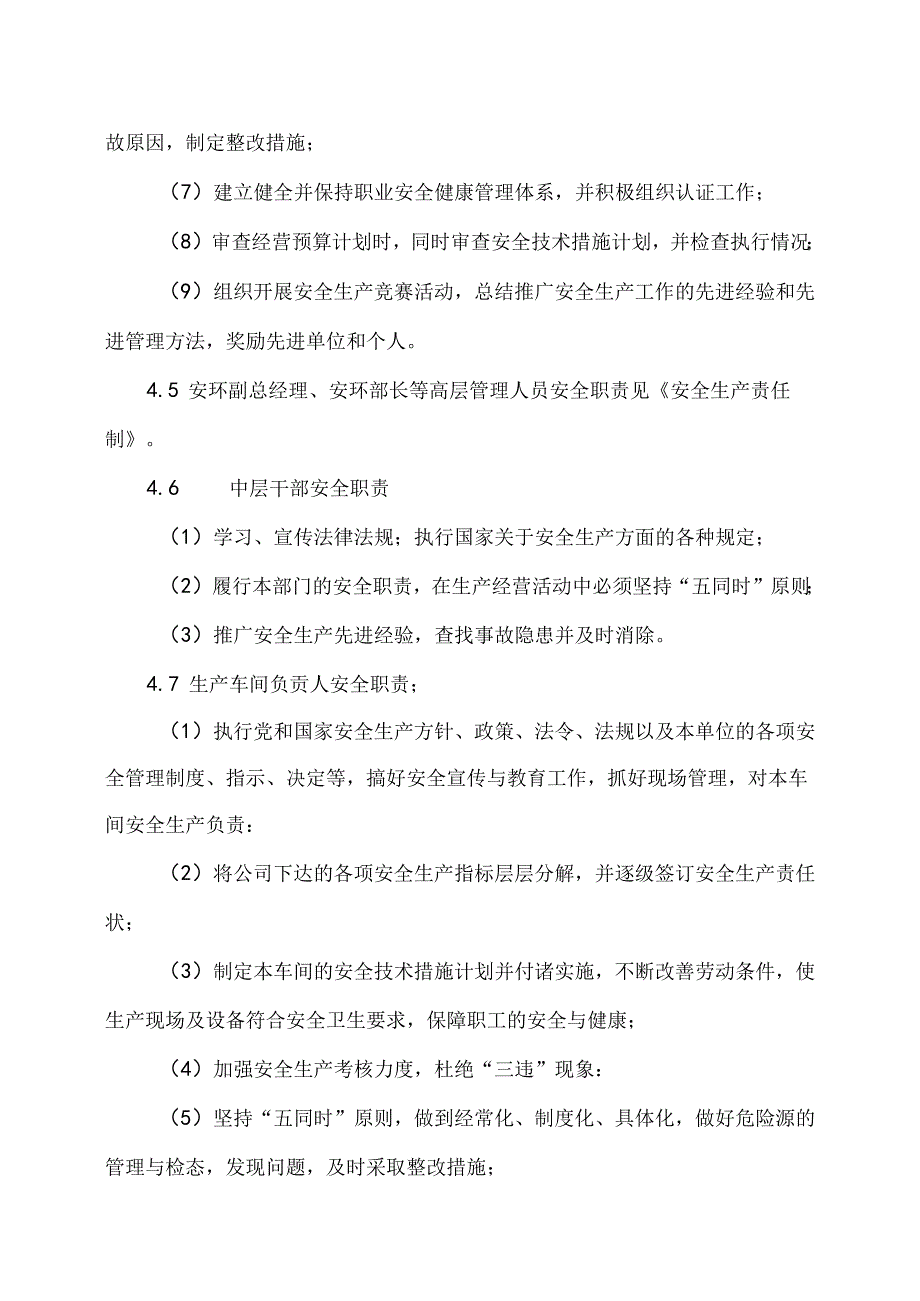 XX设备制造有限责任公司安全生产责任制落实制度（2024年）.docx_第3页