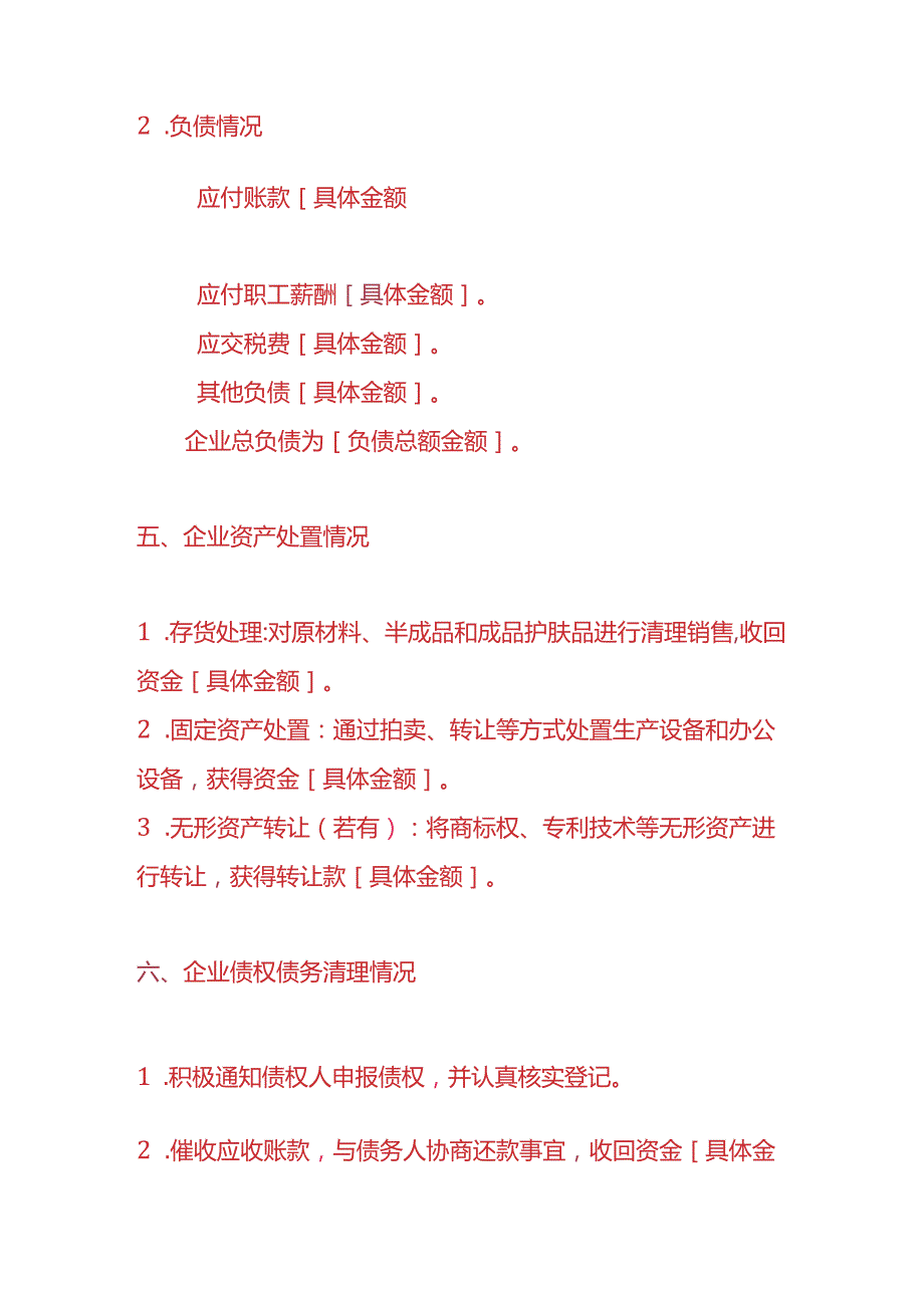 做账实操护肤品生产企业注销清算报告模板.docx_第3页