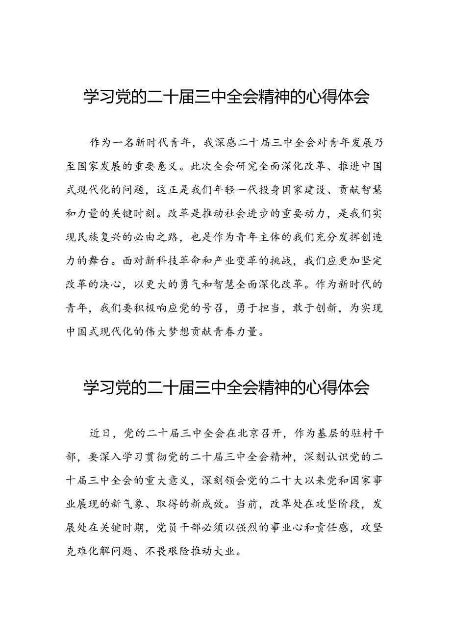 年轻党员学习党的二十三中全会精神的心得体会.docx_第1页