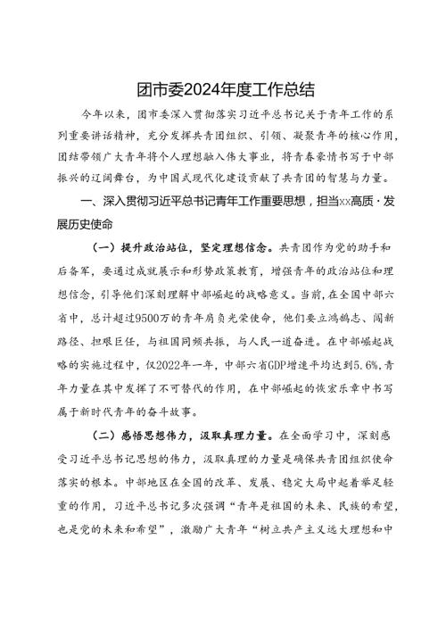团市委2024工作总结.docx