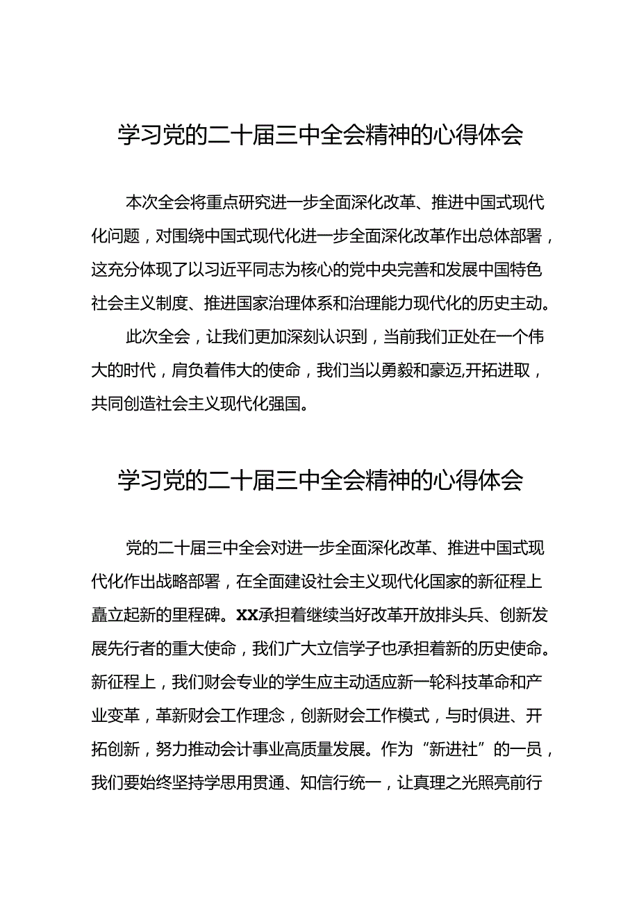 关于党的二十三中全会精神的学习体会发言稿.docx_第1页