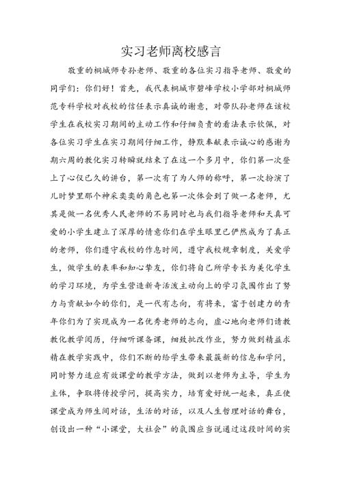 实习老师离校感言.docx
