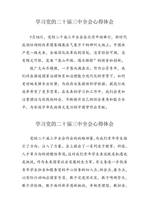 学习2024年党的二十三中全会心得体会 （10份）52.docx