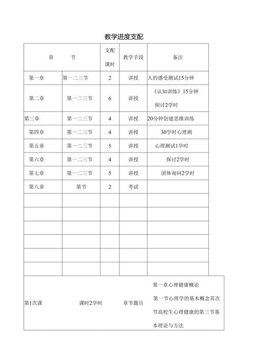 大学生心理健康教案.docx