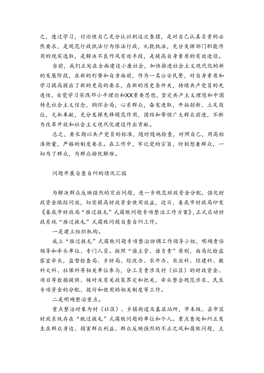 问题开展自查自纠的情况汇报.docx_第3页