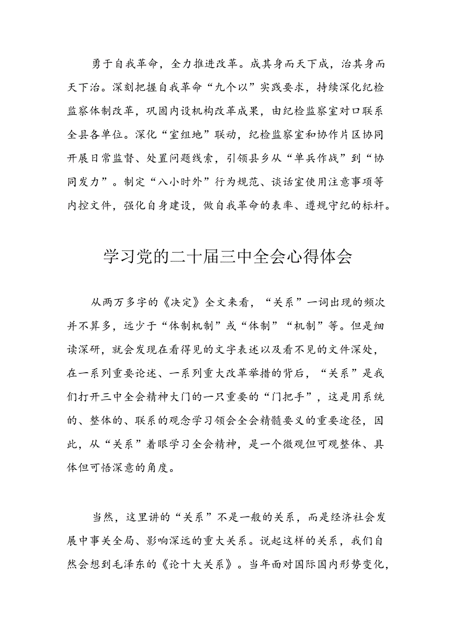 学习2024年学习党的二十三中全会个人心得感悟(2).docx_第2页