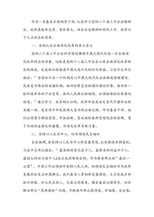 学习贯彻党的二十三中全会精神的研讨发言(1).docx