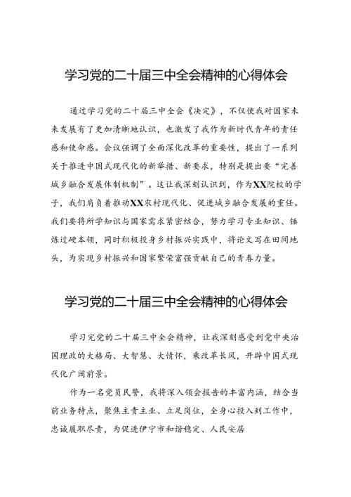 党员2024年学习党的二十三中全会精神的心得感悟模板42篇.docx