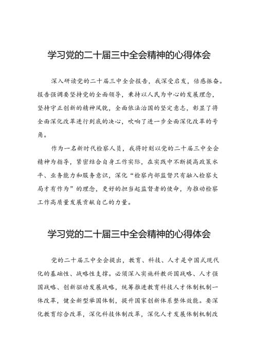 2024年学习贯彻二十三中全会心得体会汇编二十七篇.docx