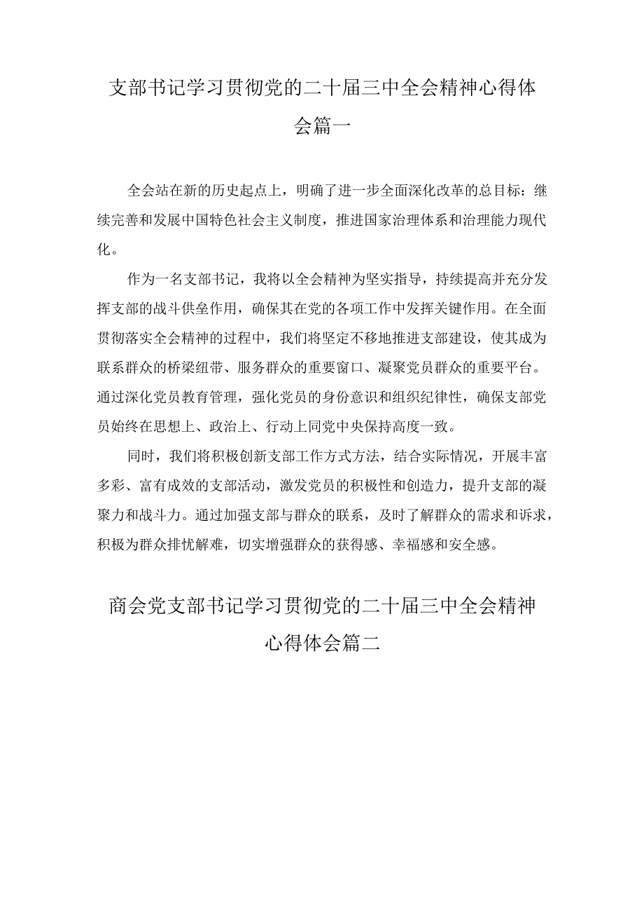支部书记学习贯彻党的二十三中全会精神心得体会十二汇编.docx_第3页