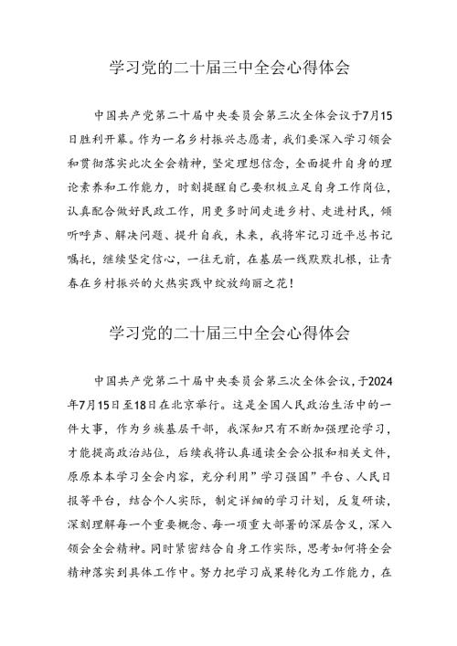 2024年学习党的二十三中全会心得体会 汇编13份.docx
