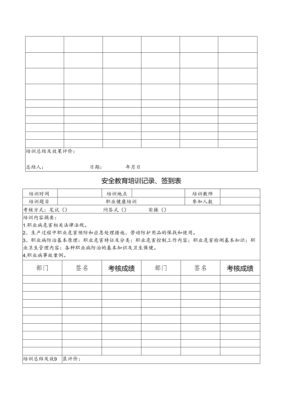 XX新材料科技有限公司安全教育培训记录、签到表（2024年）.docx_第3页